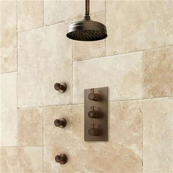 Lenox Shower System with Body Jets in Oil Rubbed Bronze Finish