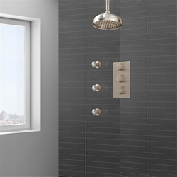 Lenox Shower System with Body Jets in Brushed Nickel