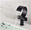 Modern Oil Rubbed Bronze Basin Faucet Dual Handles Deck Mounted Mixer Tap