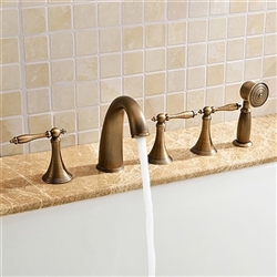 Faucet Sale Antique Soild Brass Bathroom Tub Faucet With Handheld Shower