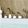 Napoli Creative Design 5PCS Deck mount Bathtub Faucet Set