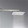Nickel Brushed 12"Ultrathin Shower Head Wall Mount Shower Faucet W/ Shower Arm