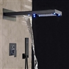 BathSelect Rainfall LED Color Changes Shower Single Handle Matte Black Shower