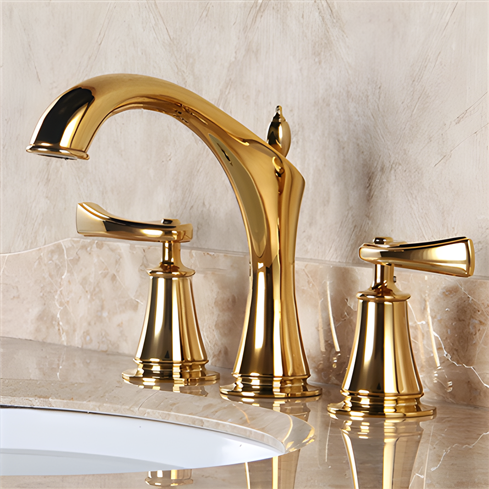 Lumina Solid Brass Luxurious 8 Inch Widespread Bathroom Faucet || Modern  Brass Solutions Faucets || Iitze Widespread Lavatory Faucet || Satin Brass Widespread  Bathroom Faucet || Satin Brass Sink Faucet || Widespread Bathroom Faucet  Porcelain Handles