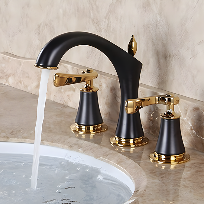 Lumina Solid Brass Luxurious 8 Inch Widespread Bathroom Faucet