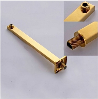 Wall Mounted Brass Golden Shower Arm G1/2 Fixed Pole/Holder for Showerhead