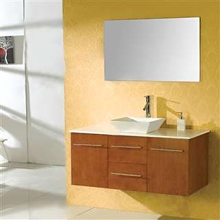 Roman Bathroom Ceramic Vanity With Double Sink Set At BathSelect