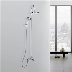 Odele Wall Mount Shower Set in Chrome Finish
