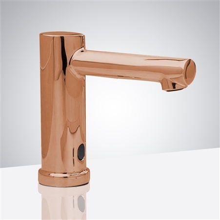 For Luxury Suite Carpi Freestanding Rose Gold Finish Commercial Automatic Sensor Faucet