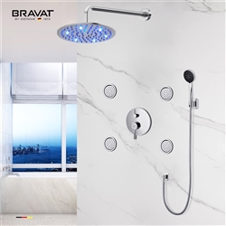Hostelry Bravat Bathroom LED Shower Set With Body Jets and Bravat Mixer