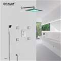 Bravat Bathroom LED Shower Set With 4 Body Jets and Bravat Mixer