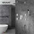 Bravat Bathroom LED Shower Set With Body Jets and Bravat Mixer