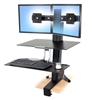 Ergotron WorkFit-S, Dual with Worksurface+