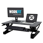 Ergotron WorkFit-T Sit-Stand Desk Workstation, White