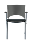 Allseating MultiStackÂ® Chair with Arms and Upholstered Seat