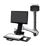 Ergotron StyleView Sit-Stand Combo System with Small CPU Holder