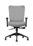 Allseating Inertia Mid-Back Task Chair, Upholstered Back and Seat