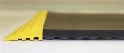 Ergomat Bubble Down 2 ft. x 3 ft. Anti-Fatigue Mat, Charcoal w/ Yellow Beveled Edge