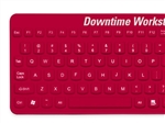 Man & Machine E Cool Downtime Workstation Keyboard, Red