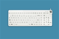 Man & Machine Really Cool Low Profile Keyboard with MagFix & Backlight, Hygienic White