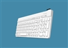 Man & Machine Really Cool Low Profile Keyboard with MagFix, Hygienic White