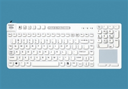 Man & Machine Really Cool Touch Low Profile Keyboard w/Backlight, Hygienic White