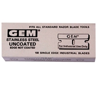 GEM STAINLESS STEEL 1in SINGLE EDGE  -100pk