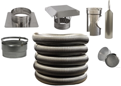 11 Inch diameter Smooth Wall Round Chimney Liner Kit