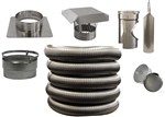 3 Inch diameter Smooth Wall Round Chimney Liner Kit