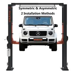 Stratus Asymmetric & Symmetric Convertible Clear Floor Direct Drive 10,000 lbs Capacity Single (1) Point Manual Release Lift
