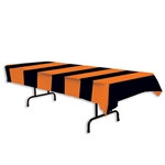 Orange & Black Stripes Tablecover
