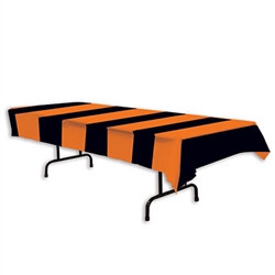 Orange & Black Stripes Tablecover