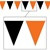 Orange and Black Outdoor Pennant Banner, 30 ft