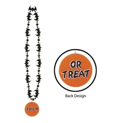 Bat Beads with Trick or Treat Medallion (1/pkg)