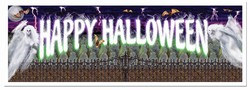 Spooky Happy Halloween Sign Banner