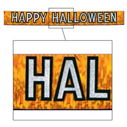 Metallic Happy Halloween Banner