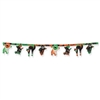 The Vintage Halloween Streamer is made of cardstock and printed on two sides. Measures 10 inches tall and 6 feeet 11 inches long. Contains one per package. Completely assembled.