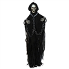 Add this Skeleton with Chains Creepy Figure to your Halloween decorations for a classic scare!  Hang indoors or out for that added touch of spooky that sets your party apart.  Light weight, easy to hang, and reusable with care.  55 inches tall.