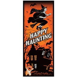 Add a touch of nostalgia to your door this Halloween with this reusable Vintage Halloween Door Cover.