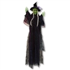 Cast a spooky spell with this classic creepy witch creature!  This 55inch tall hanging witch decoration is sure to startle your guests!  Hang it indoors or out, hide it in a closet or the bathroom for an extra special scare!  Reusable with care.