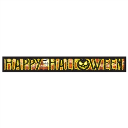 Metallic Happy Halloween Banner