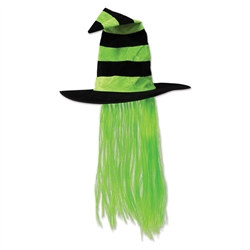 Light Green Witch Hat with Lime Green Hair