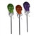 Glittered Plastic Skull On A Stick (1 per pkg) (Assorted Colors)