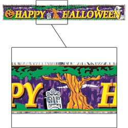 Metallic Happy Halloween Banner