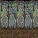 Graveyard Backdrop - This colorful, high quality graveyard background is one part of the complete graveyard Halloween scene.