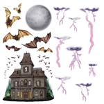 Haunted House and Night Sky Props (16/Pkg)