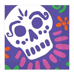 Whether your hosting a Day of the Dead theme birthday party, zombie theme party or Halloween party these Day Of The Dead Luncheon Napkins will create a spooky dinner setting.