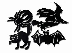 Assorted Halloween Silhouettes - 4 designs