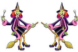 Jointed Halloween Witch Character