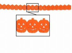 Jack-O-Lantern Tissue Garland